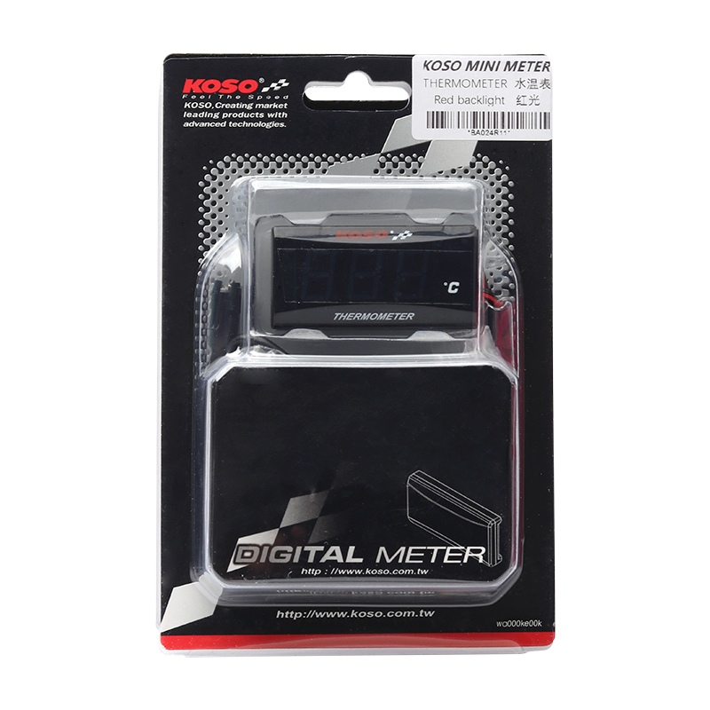 KOSO Motorrad Wassertemperatur Minimessgerät Universal- LCD Digitaler Bildschirm Sensor Thermomete SAMCI Temperaturanzeige