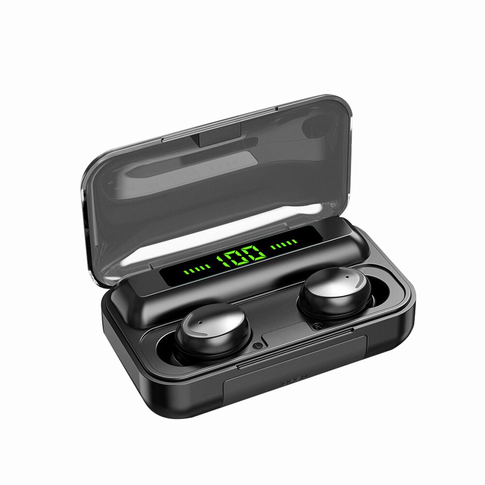 F9-5 2200Mah Led Bluetooth Draadloze Hoofdtelefoon Oortelefoon Oordopjes Tws Touch Control Sport Headset Noise Annuleren Waterdicht: Type 1