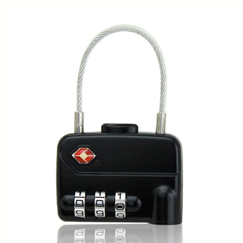 TSA Locks Smart Combination Lock For Travel Luggage Suitcase Anti-theft Code Padlock Customs Password Lock: Black