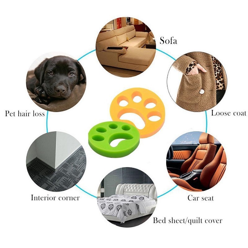 1PCS Pet Hair Remover Reusable Cleaning Laundry Cat Dog Fur Lint Catcher Washing Machine Hair Catcher Laundry Accessories