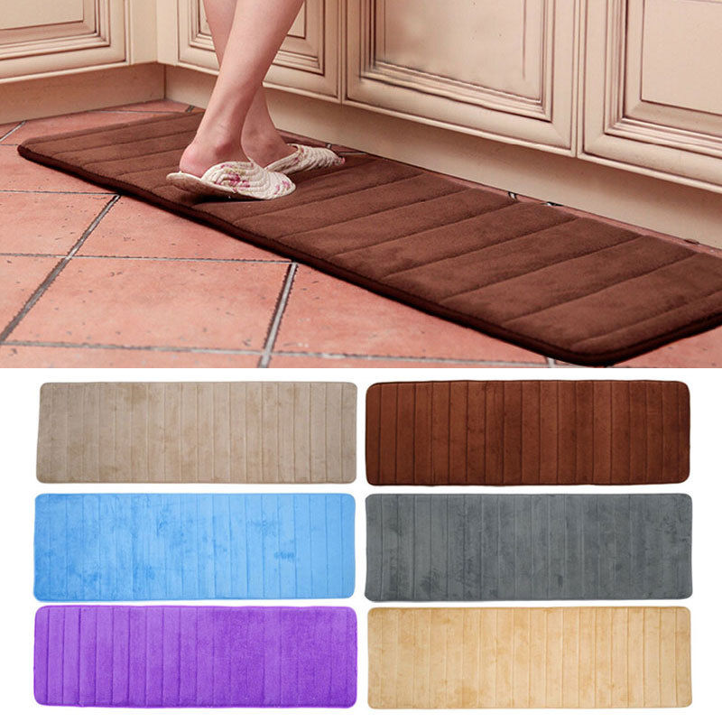 50*160cm badrumsmatta halkfri absorberande mjuk minnesskum badrumsmatta hemgolvmatta 6 färger