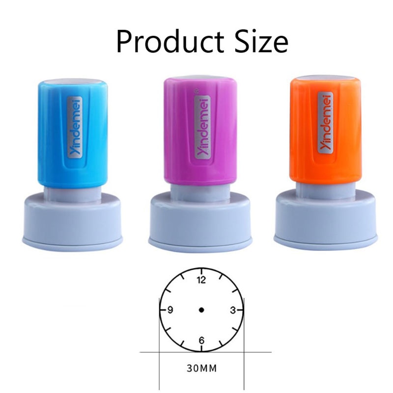 1 PC Learning Recognition Teacher Teaching Seal Clock Dial Stamps Primary School Seal Kids Children Toys 30mm In Diameter