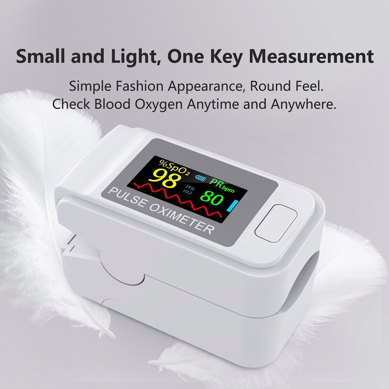 Digital fingertupp pulsoksymeter blod oksygen sensor metning lcd mini spo 2 monitor pulsfrekvensmåler meter pulsoksymetr