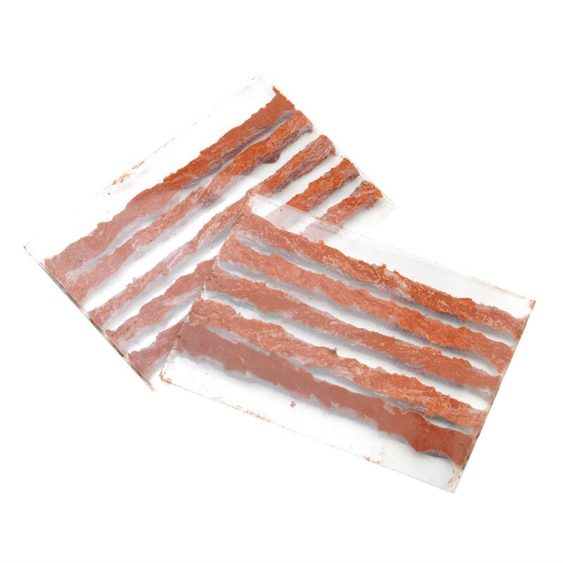 100 Uds Auto vulcanizador neumático sin cámara neumático sello de enchufe herramienta de reparación de neumáticos tira de reparación parche de sello para el mantenimiento de neumáticos