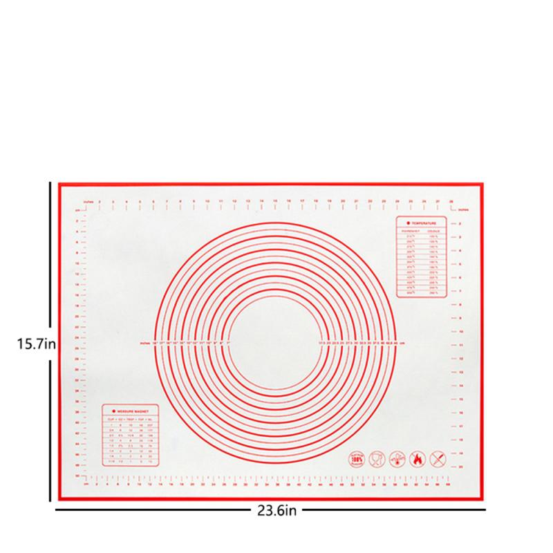40 x 60cm antiaanbak siliconen bakmat pizzadeegmaker deegroller deegmat cake bakmat meetinstrument