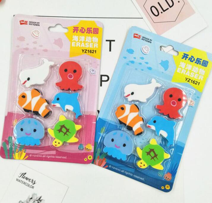 Kids Prijs Gum Set Cartoon Dier Gum Set voor School Kids Leraar Prijs Gum: 1