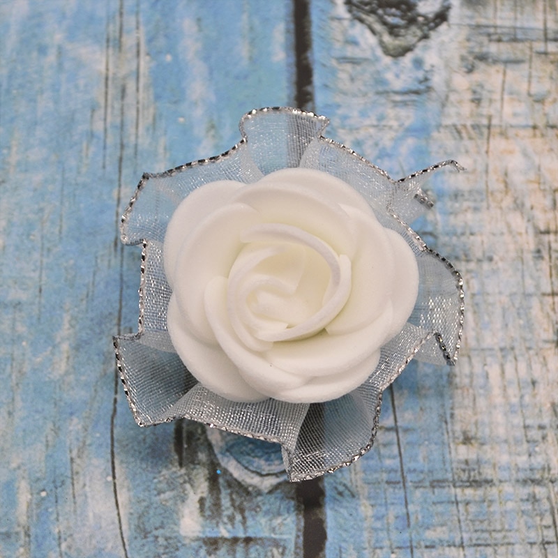20 stk 3.5cm pe skum rose blomsterhoved kunstige rosenblomster håndlavet diy bryllup boligindretning festlige & festforsyninger
