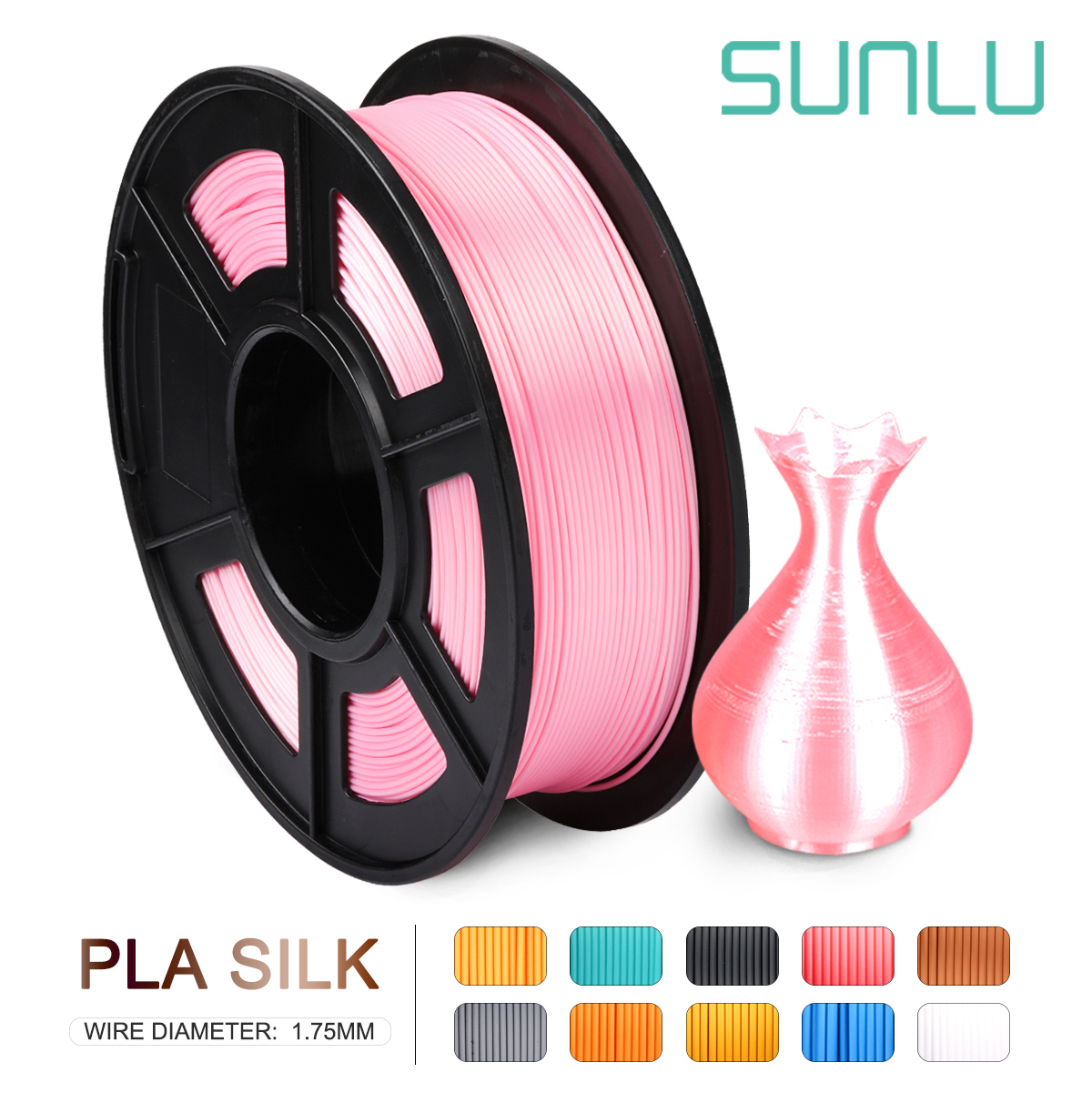 PLA Filament SEIDE Orange 1kg 2,2 £ 1,75mm Profi rolle 3D Drucker Filamet DIY für 3D druck füllt nach: die Seide-Rosa