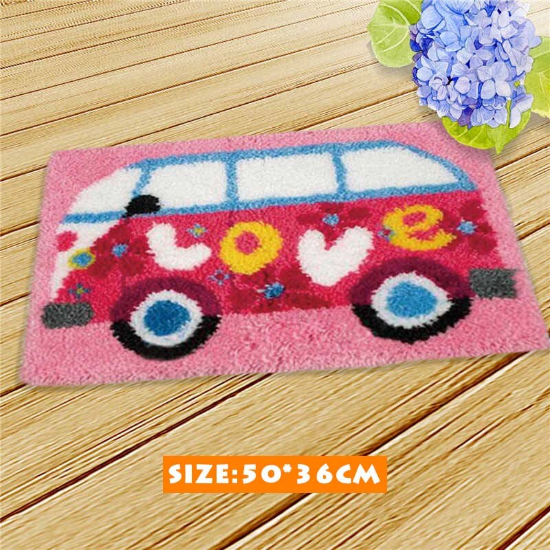 Latch Hook Kits Diy Smyrna Knooppakket Do It Yourself Needlework Mat Animal Cartoon Cute Cuscini Divano Forme Latch Hook Cushion: ZD107 50x36cm