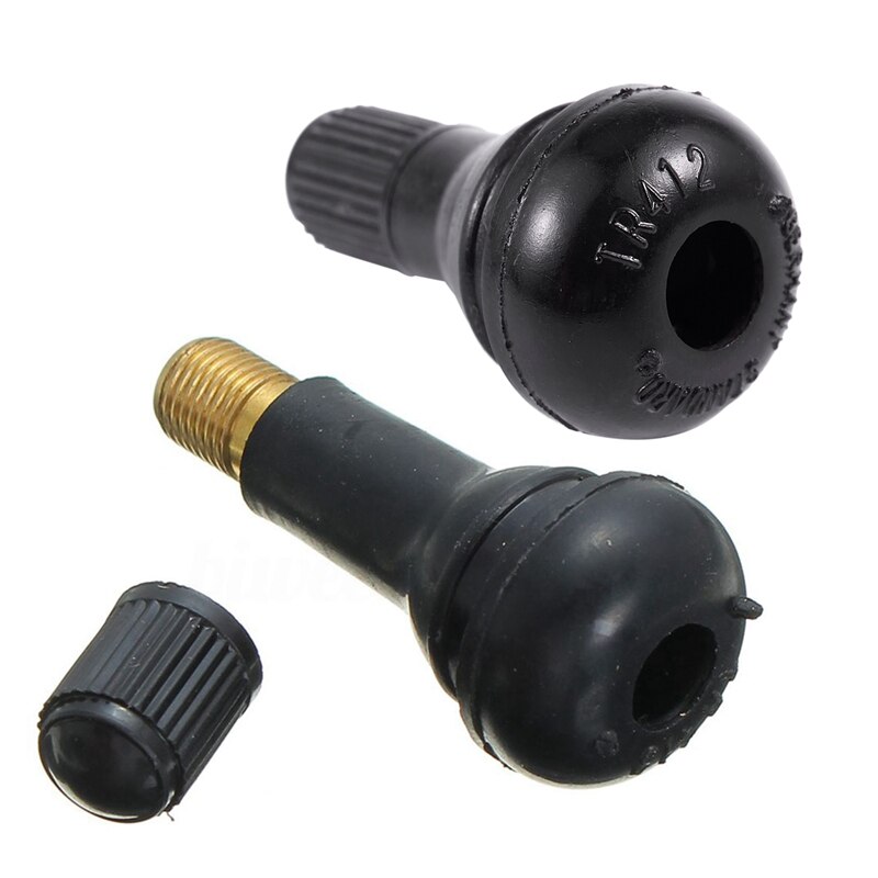 10 Pcs Black TR412 Rubber Valve Ventiel Tire Valve Cap Met 25 Stuks Tr 413 Snap-In Tire klepstelen Legering