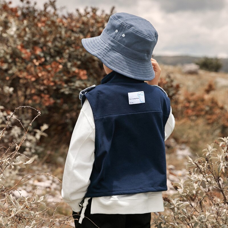 ¡Novedad de Otoño de ! Chaqueta de punto para niños, chaleco sin mangas, chaleco vaquero mediano y grande para niños, chaleco para niños