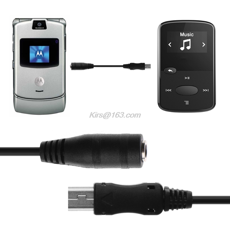 Mini Usb 5 Pin Male Naar 3.5Mm Vrouwelijke Hoofdtelefoon Jack Aux Audio Adapter Kabel 15Cm