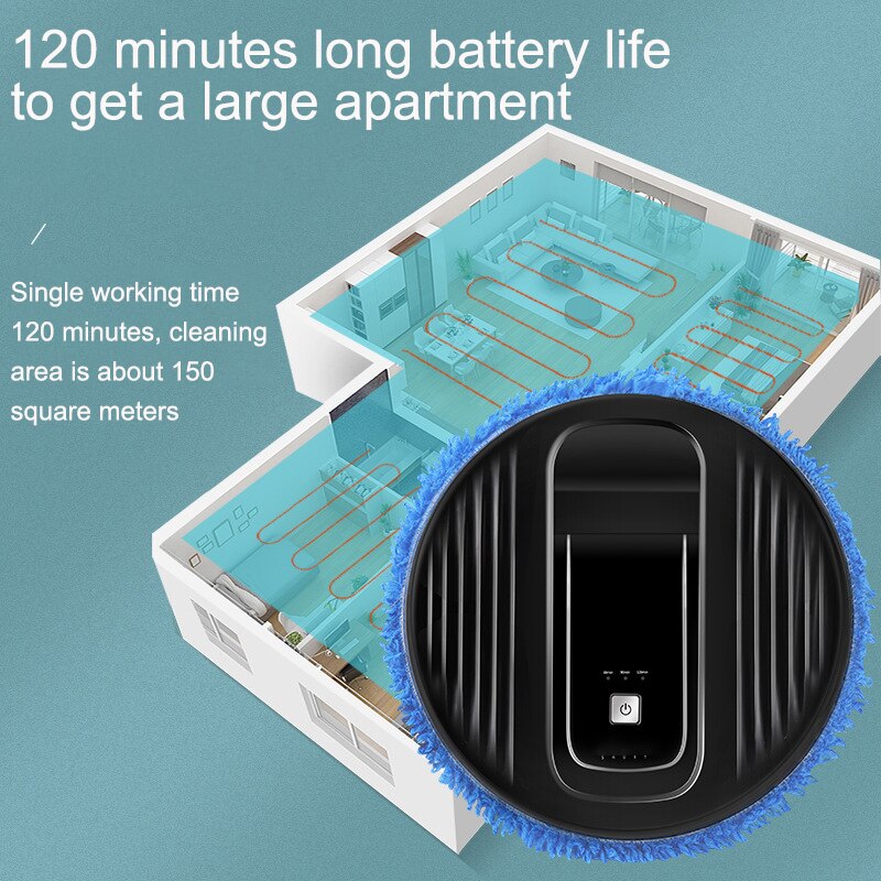 Remote Control Mop Machine Wet And Dry Vacuum Cleaner Household Smart UV Sterilization Mop Machine