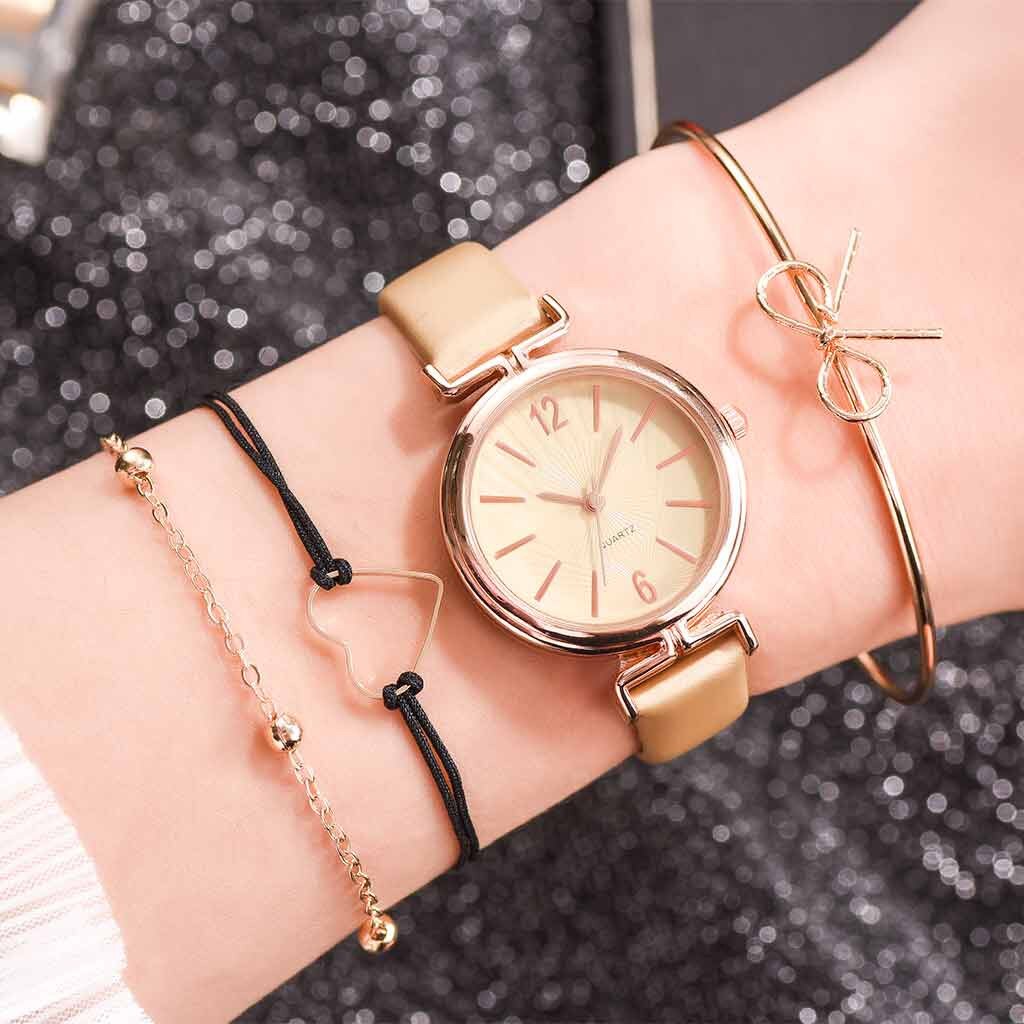 Reloj Mujer Vrouwen Horloge Mode Kleine En Delicate Europese Schoonheid Eenvoudige Casual Armband Horloge Pak Reloj Inteligente Mujer