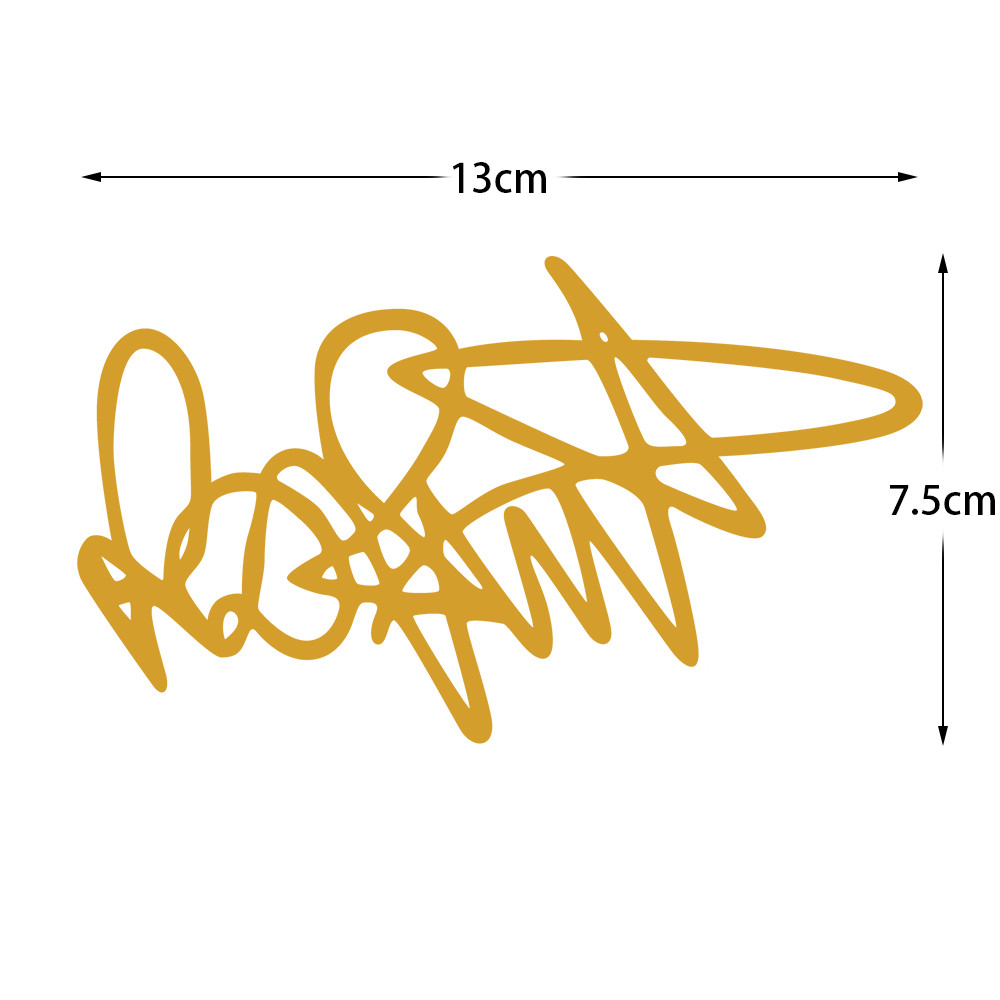 JDM 46 Rossi Signature Adesivo per moto Adesivo riflettente impermeabile Decorazione per finestra paraurti: Brown