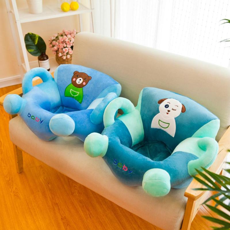 Børn sidder læring stolebetræk uden fyld tegneserie anti-fald behagelig børn læring sæde hud baby blødt sofa betræk
