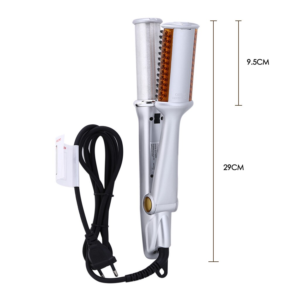 2 en 1 Cheveux Bigoudi et Lisseur Baguette de Torsion Cheveux Styler Fer À Défriser Brosse Température Réglable Rouleau Cheveux Lisseur Directe