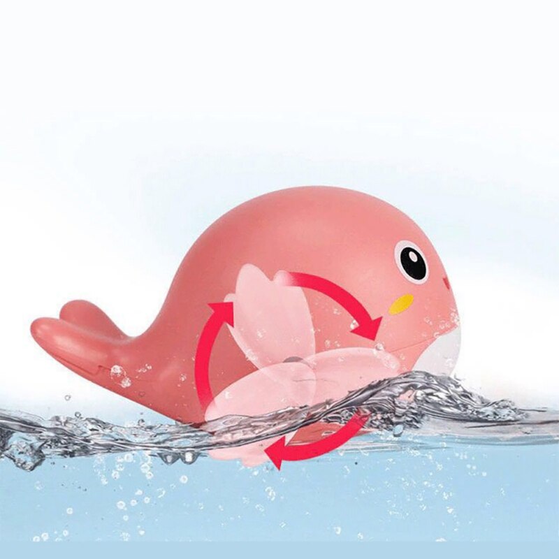 1 pc søte tegneserie delfiner klassisk baby vann leketøy spedbarn svømme fisk avviklet kjede urverk barn strand badeleker