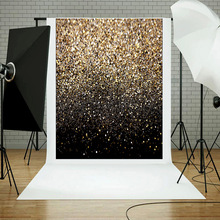 150*210cm fotografisk bakgrund vinyl fest glitter svart guld prick fotostudio bakgrund fotografi fest bakgrund