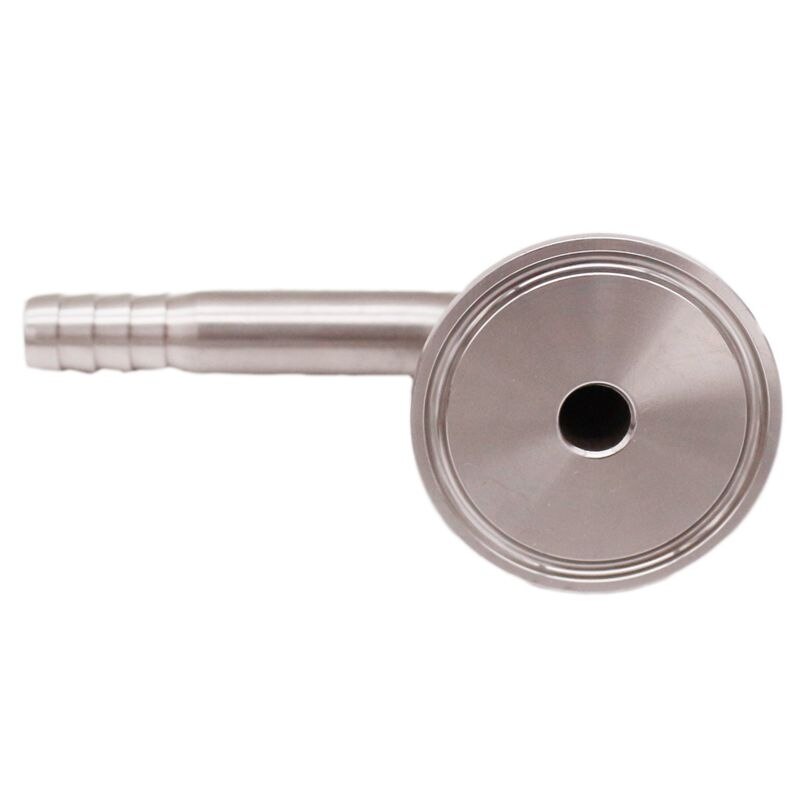 1.5 "kolmipuristin  x 1/2 " (12.7mm) letkukisko 90 ° taivutuksella 50.5mm saniteetti 304 ruostumattomasta teräksestä valmistettua olut- ja käsityökalua