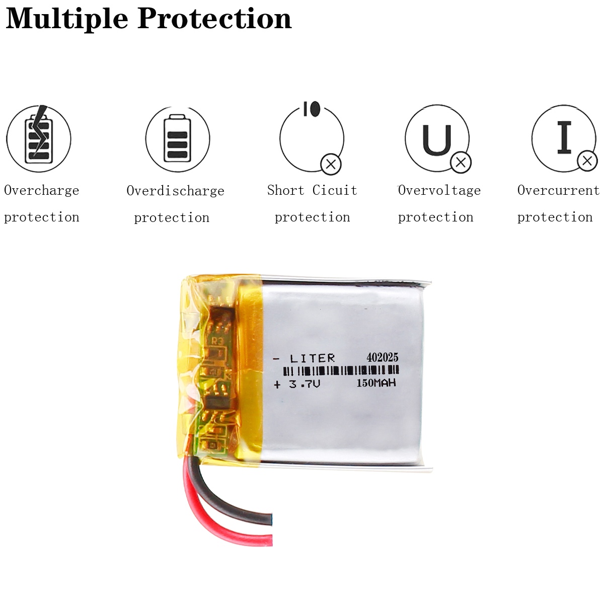 best battery brand 3.7V lithium polymer battery 351724 352025 150MAH 402025 camera pen recorder Bluetooth Battery