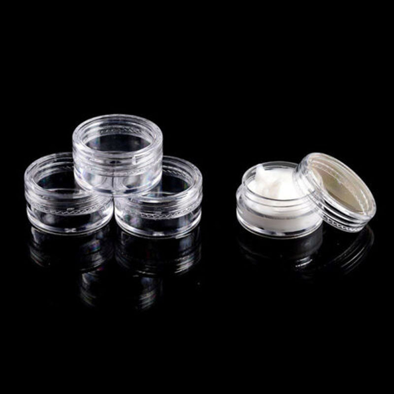 20/30/50/100 stk klar prøve creme krukke 5ml mini kosmetiske flasker beholdere gennemsigtig gryde til negle kunst håndværk opbevaring