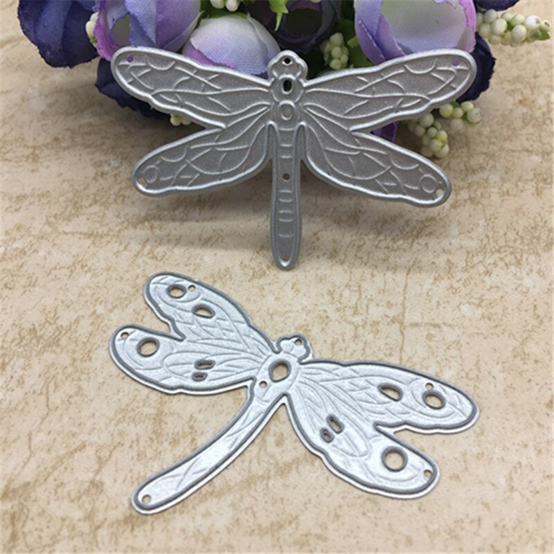 2pcs Dragonfly Metal Cutting Dies for Scrapbooking DIY Photo Album Card Paper Card Making Stencil Decoration Die Cutting Templat