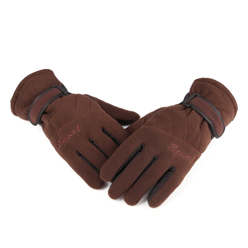 Outdoor cycling warm Thermal three layer thickening windproof wool protective gloves polar fleece gloves for men