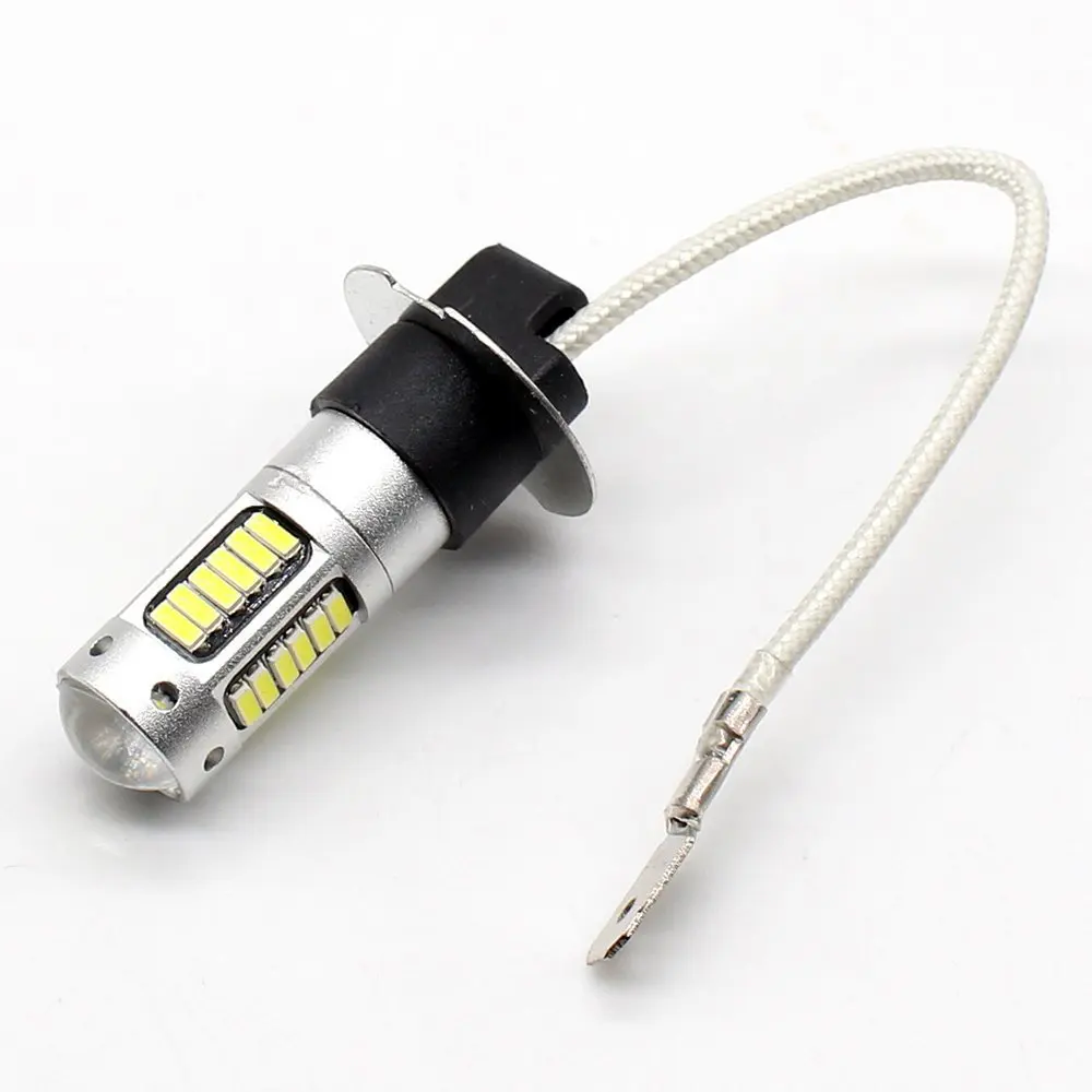 H3 Led Lamp 25W 4014 30SMD White Mistlampen Voor Auto