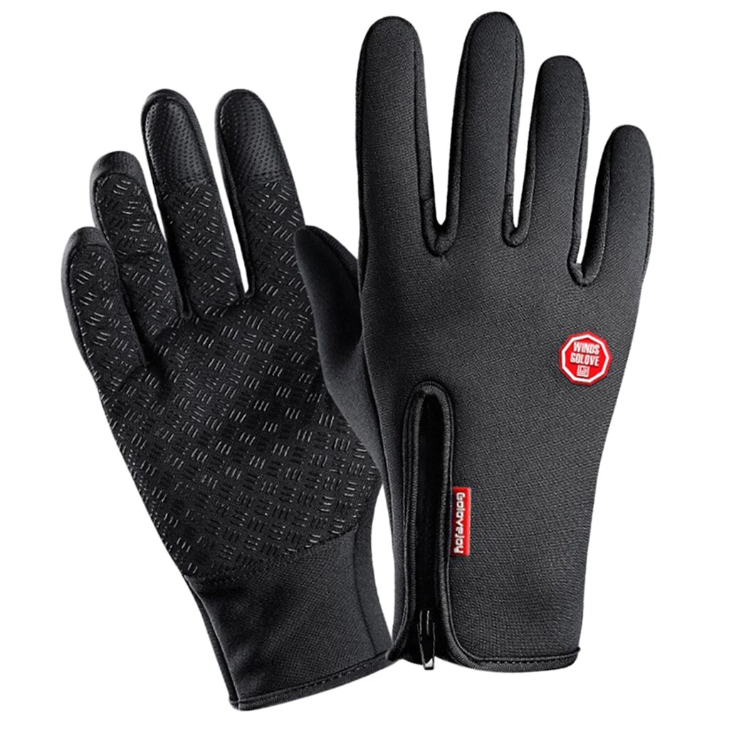 Guantes cálidos con dedos completos para invierno, guantes para pantalla táctil, para entrenamiento, pesca, caza