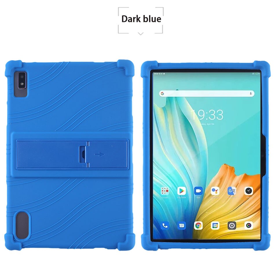 Szoxby Voor Soft Silicon Case Alcatel 1T 3T Stand Verstelbare Tablet Cover Alcatel 3T 10 beschermen Shell Terug Protective: Blauw