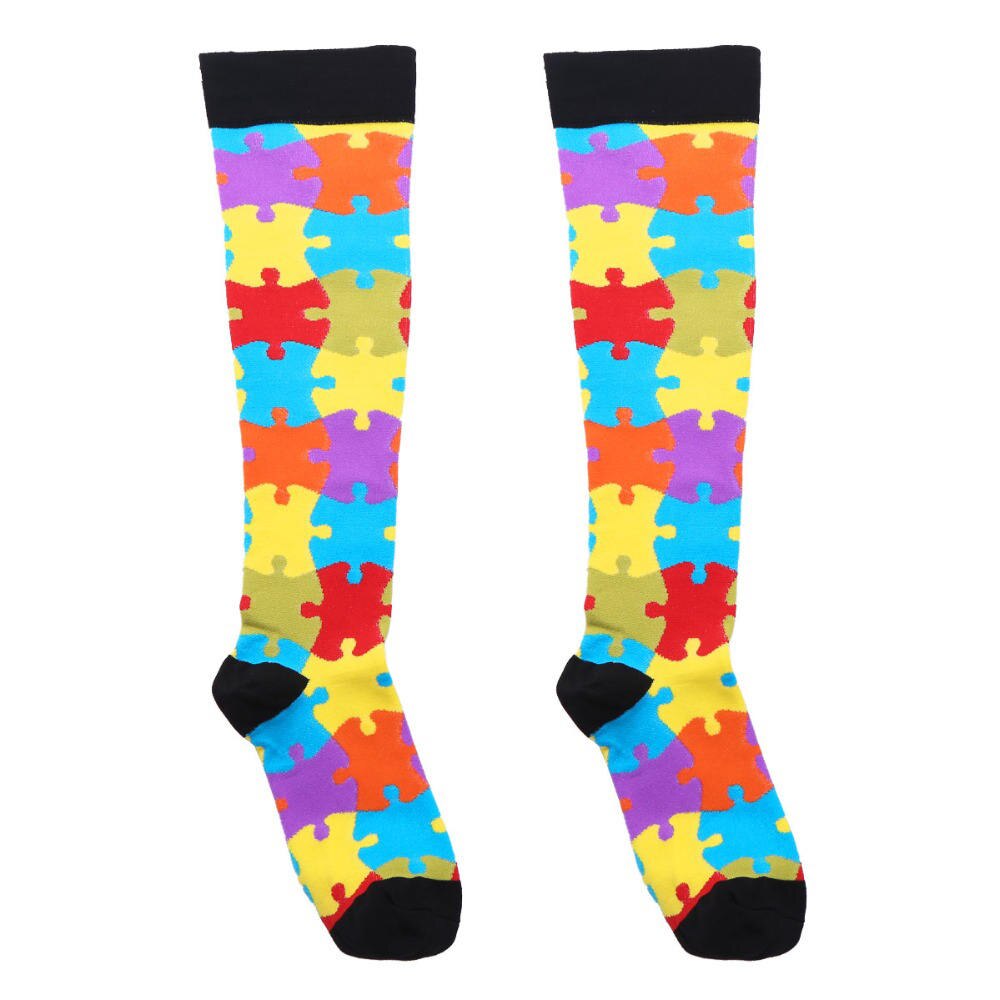 Sportssokker unisex benstøtte tøye ut nylon sokker ytelse sport løpesokker: Multi / S / m