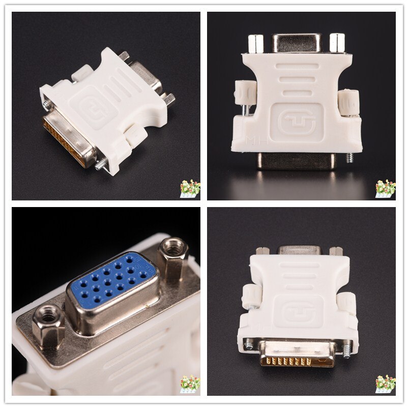 24 + 1 Pin DVI-D-D-M Om VGA-F Adapter-25 Pin (Dual Link) DVI-D Male Naar 15 Pin VGA Female Video Computer Monitor Adapter