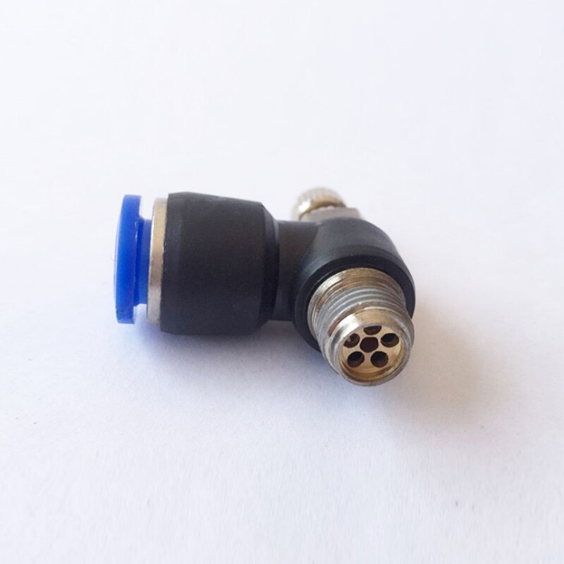Pneumatic Speed Flow Controller 8mm 6mm 10mm 12mm OD Hose Tube 1/4&quot;BSP 1/8&quot; 3/8&quot; 1/2&quot; Male Gas Airflow Limit Valve Quick Fitting