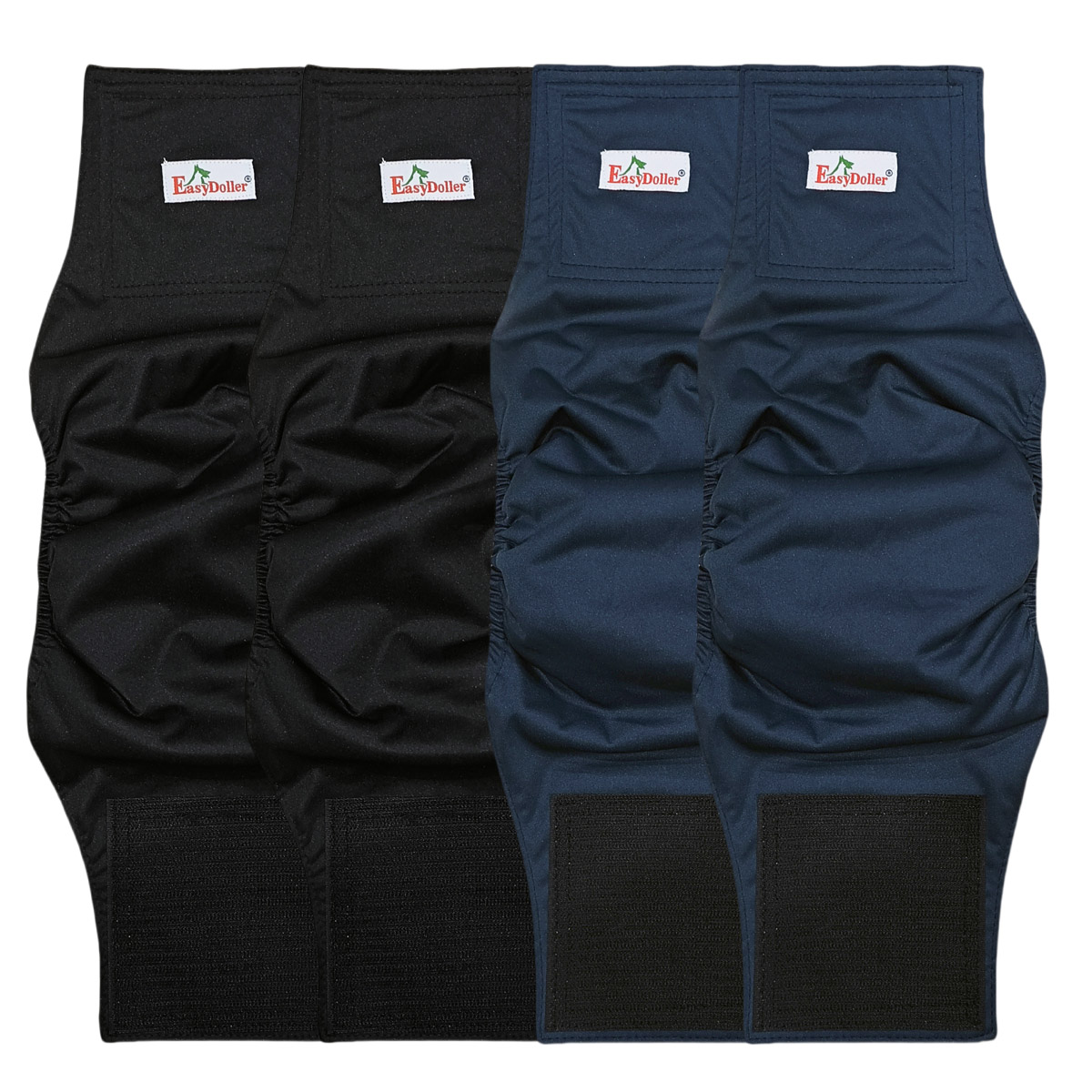 Couche-culotte lavable pour chien, 4 pièces, pantalon physiologique réutilisable pour animaux de compagnie, couche-culotte en tissu, bande ventrale, anti-fuite, pour l'entraînement: L / GRIS