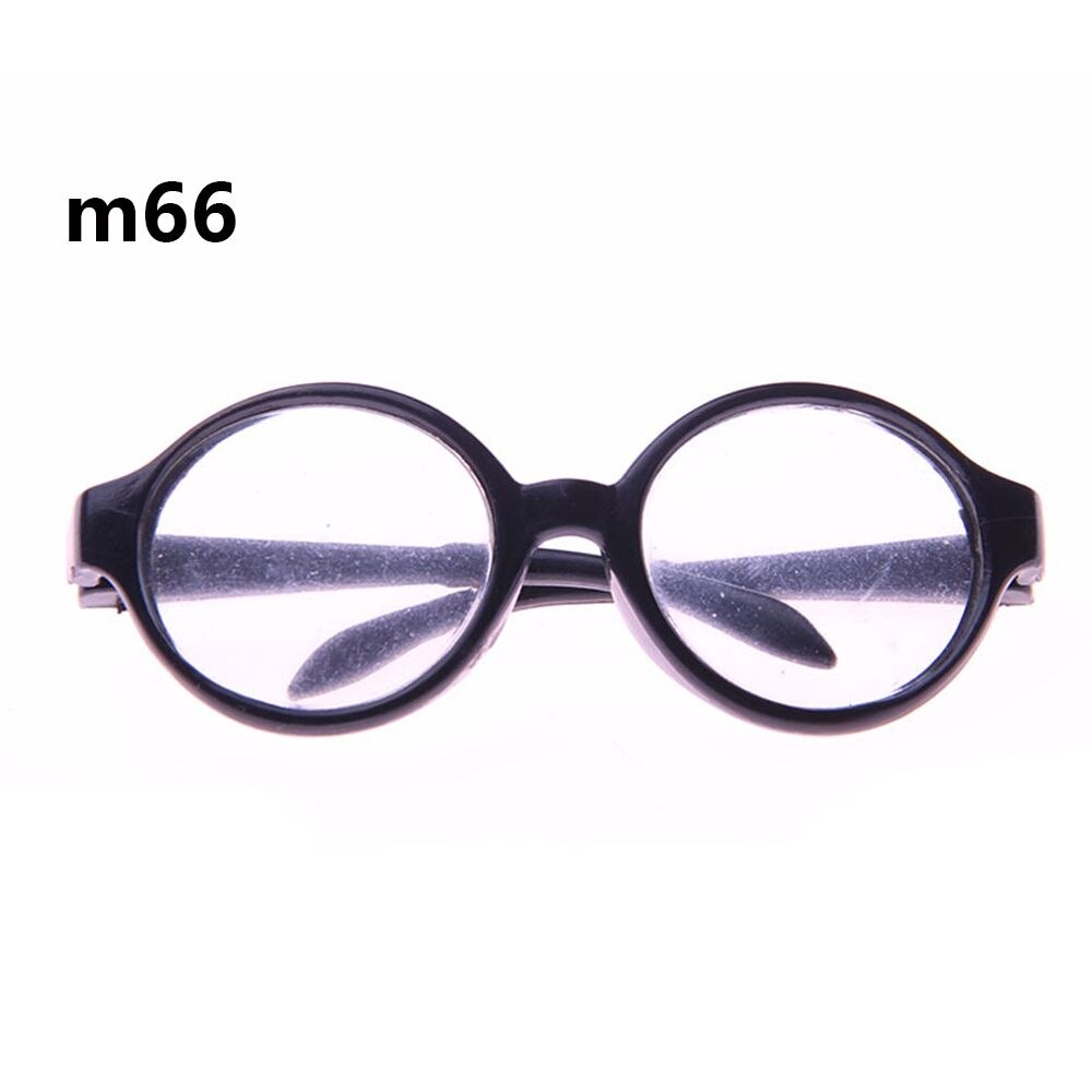 Colorful Doll Glasses Clear Lens Round Frame Eyewear Miniature Eyeglasses Fit 18 Inch Playing House Cool Girl Accessory: m66
