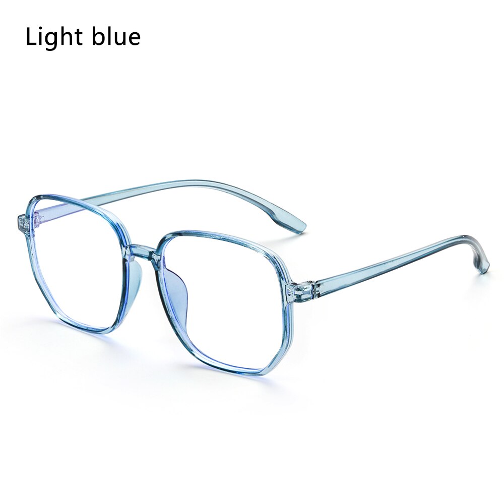 Monturas de gafas para hombre y mujer, monturas de gafas de óptica cuadradas, a la , transparentes: Light blue