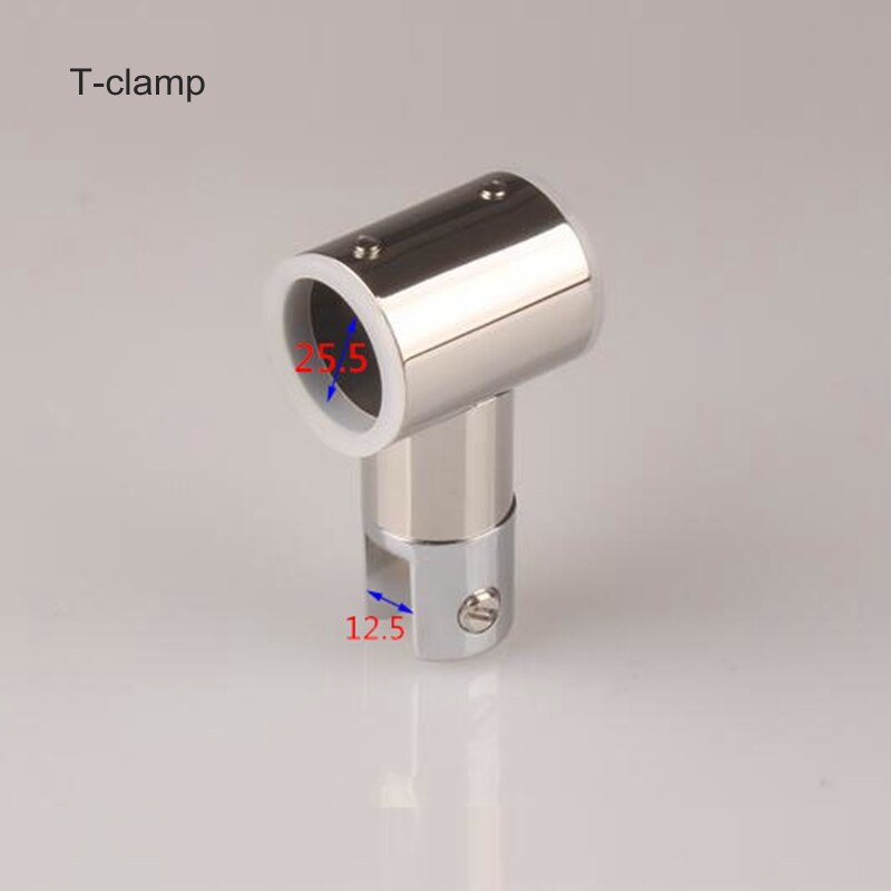 Stainless Steel Glass Fixed Clip Shower Room Pull Rod Fittings Bathroom Flange Seat Pull Rod Hanger Glass Clamp Link Glossy: T-clamp