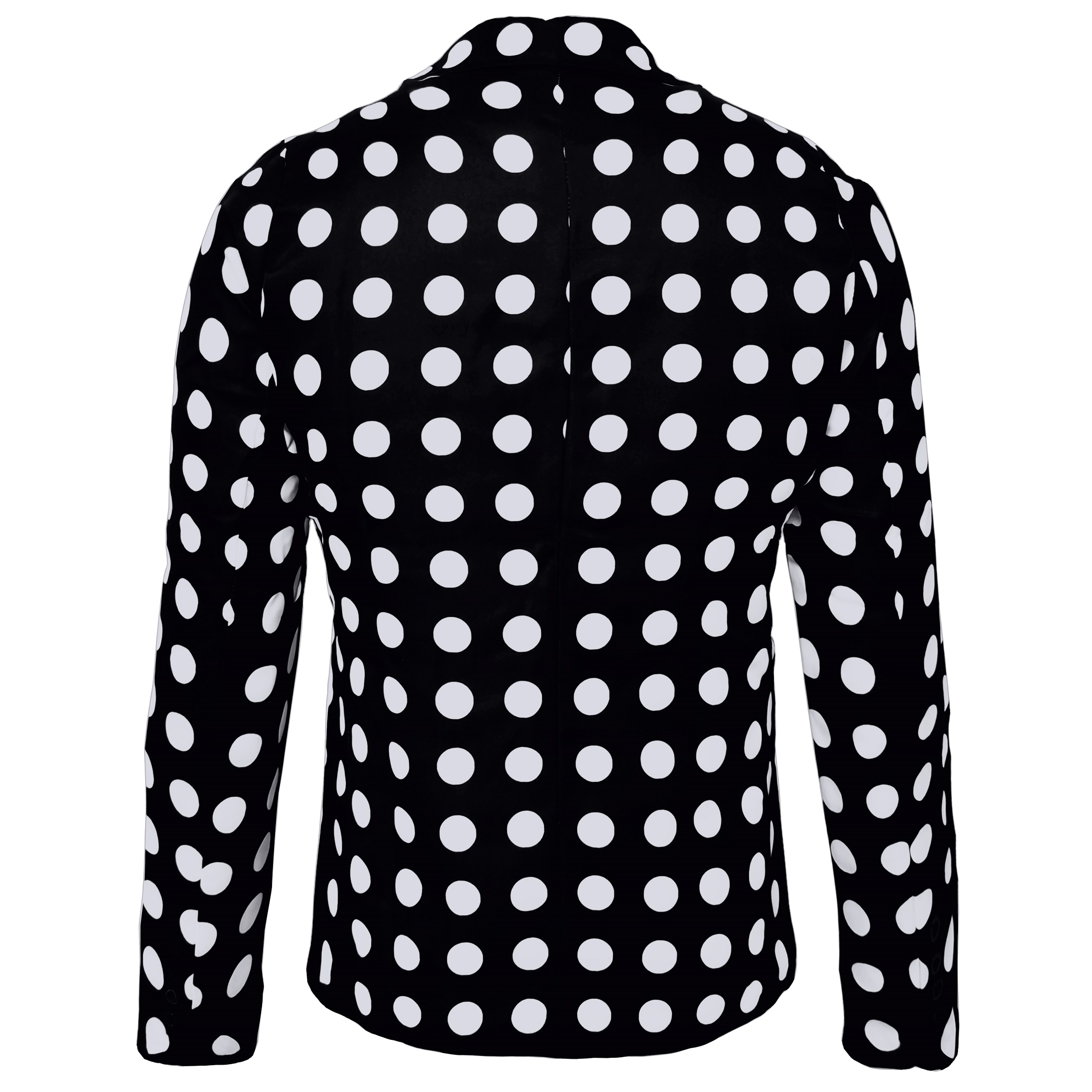 Modieus casual colbert met lange mouwen en grote stippen voor heren, casual outdoor herentops en jacks