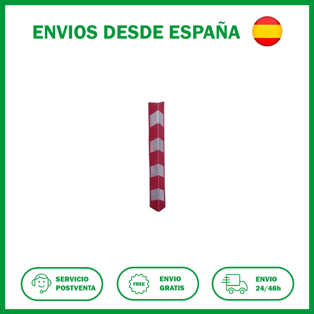 Protector Parking Esquina Bikain 800 X 200 X 10 Mm. Fabricado en espuma EVA. Color rojo y blanco. Dimensiones 800X200x10mm.