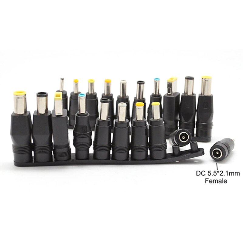 10 embouts prise universelle cc 5.5mm x 2.1mm connecteurs chargeur convertisseur adaptateur pour ordinateur portable