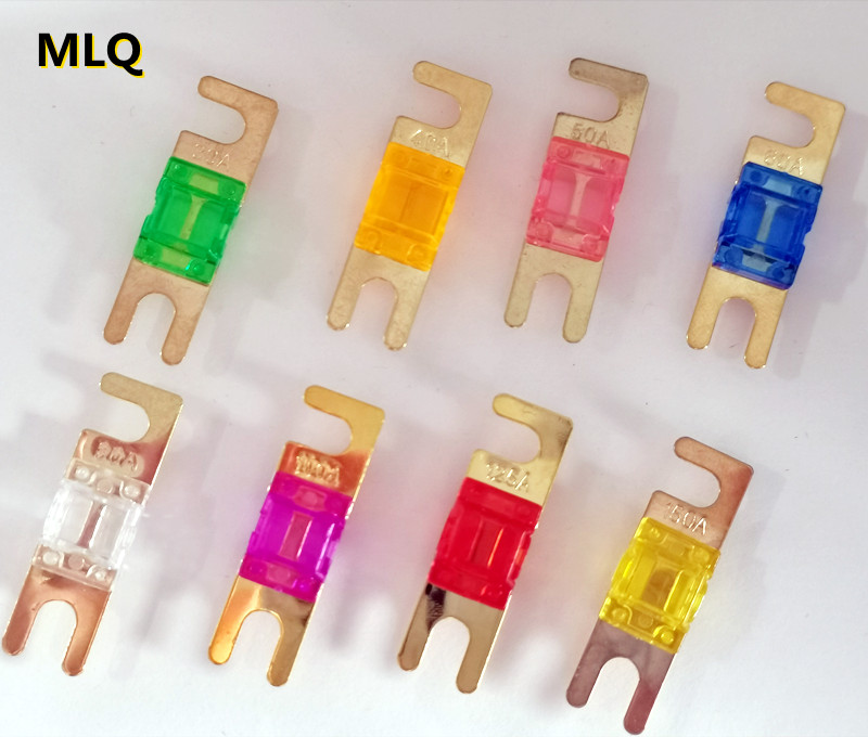 ANL Gold Plated Stud Car Fuses Mini Car Stereo Audio AFS Fuse 20A 30A 40A 50A 60A 70A 80A 100A 125A 150A 32V Auto Fuse Fuses