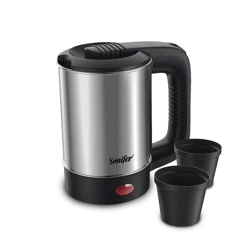 0,5 L Mini Wasserkocher Tee Kaffee Edelstahl 600 W Tragbare Reise Wasserkocher Topf Für Hotel Familie Ausflug Sonifer: EU