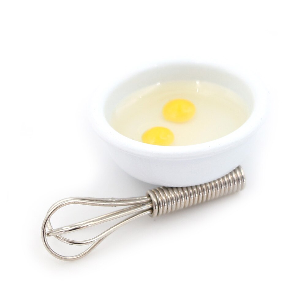 1:12 Scale Dollhouse Miniature Accessories Egg Whisk & Bowl Simulation for Doll House Decor Kitchen Food Furniture Toys