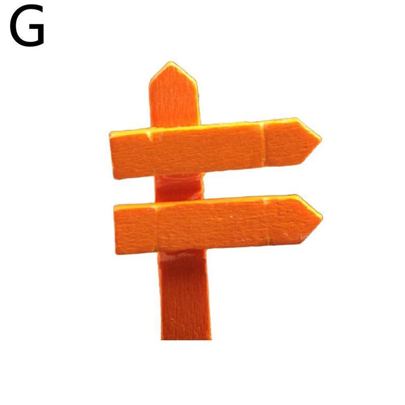 1Pcs Mini Miniatuur Houten Omheining Wegwijzer Ambachtelijke Tuin Decor Ornament Plant Pot Micro Landschap Bonsai: G