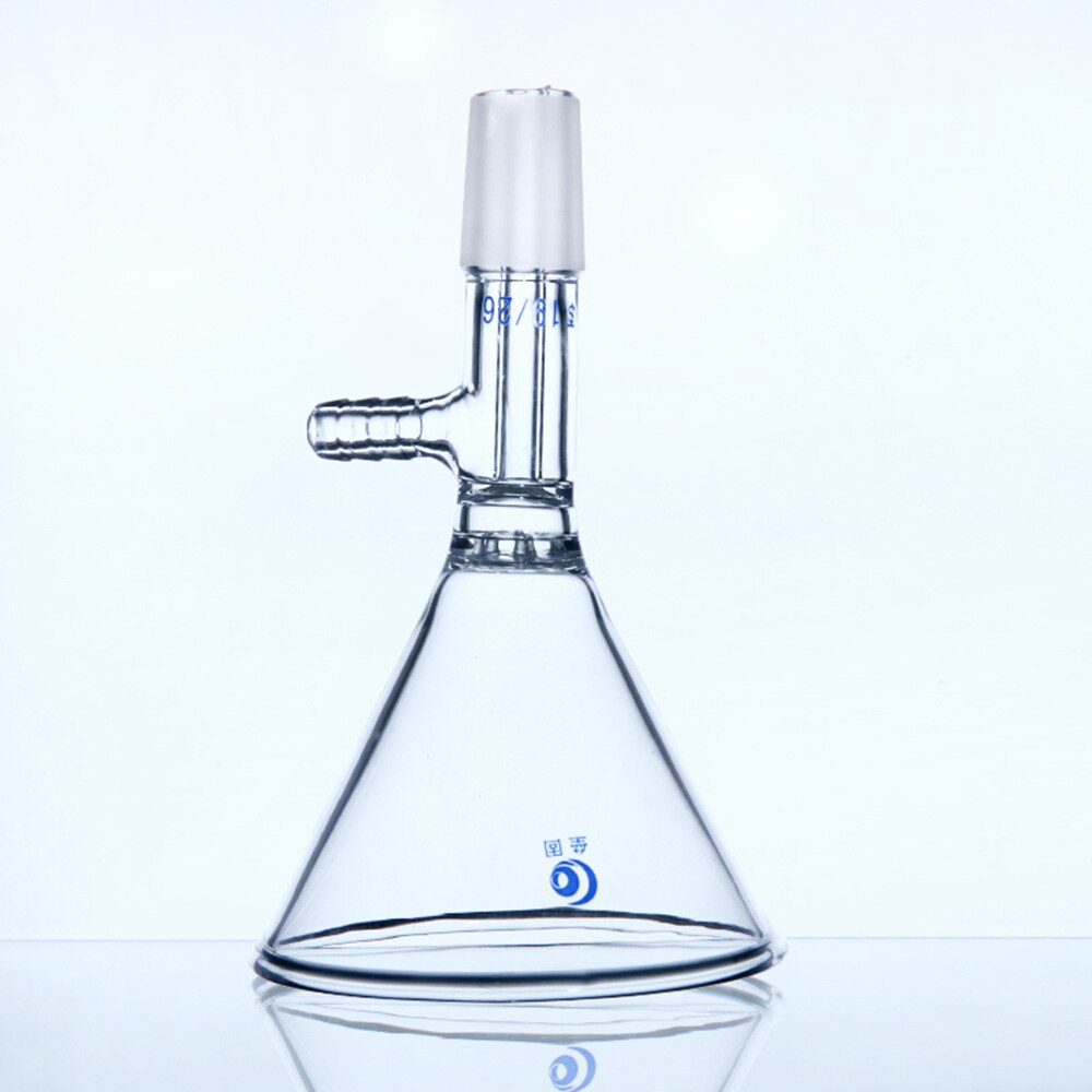 1 piezas claro 60-80 de vidrio cónico de embudo triángulo aspiración embudo para usar en el experimento de laboratorio de