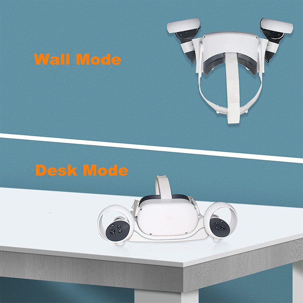 For Oculus Quest 2 VR Headset Charger Storage Base High-speed Charging Station With Stand LED Indicator Light Wall / Desk Mode