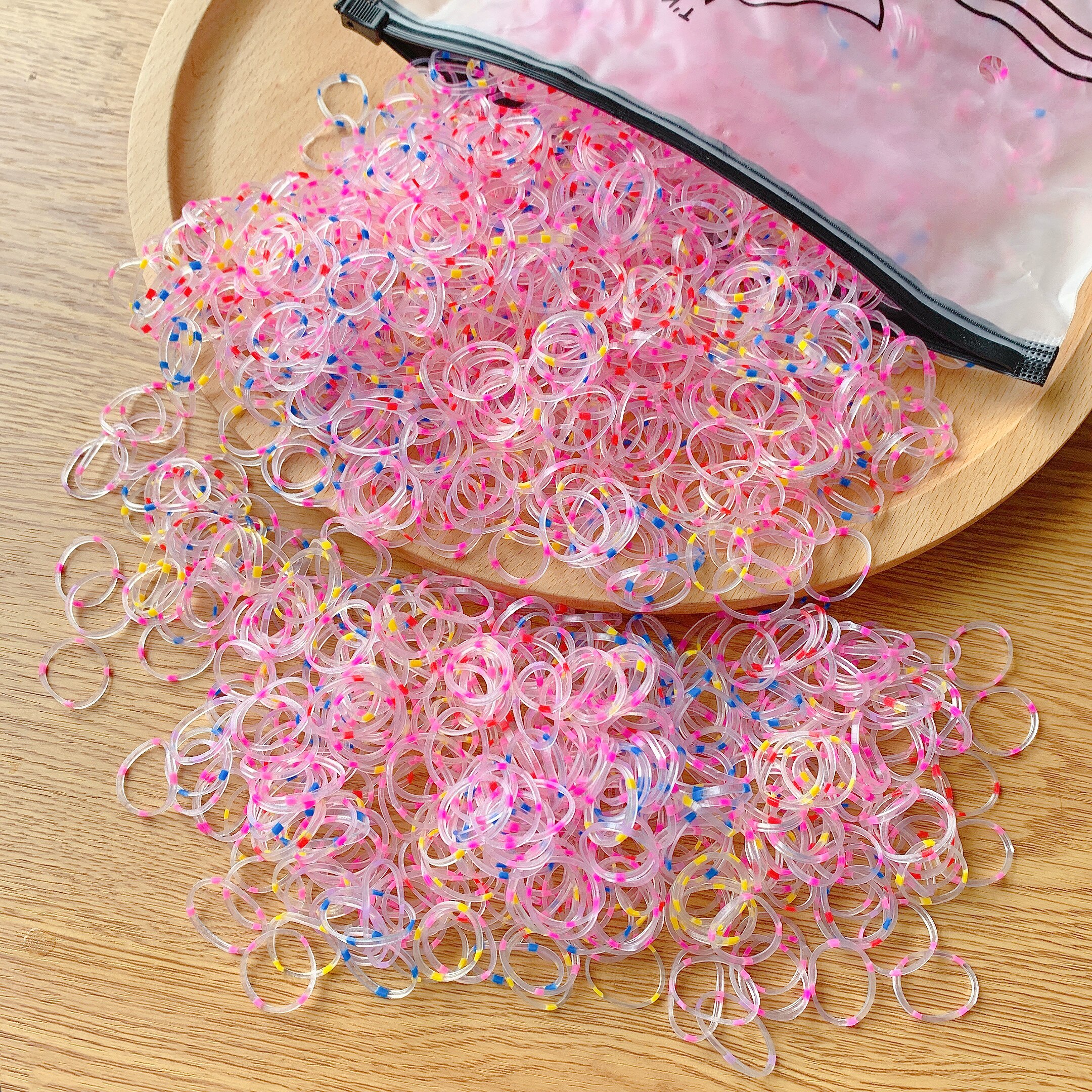500/Pack Girls Colorful Small Disposable Hair Bands Thicken Elastic Rubber Band Ponytail Holder Hair Accessories: green