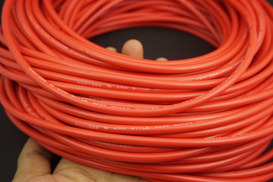 22 AWG 40KV Red Silicone Wire Cable Battery Motor Wire Cable