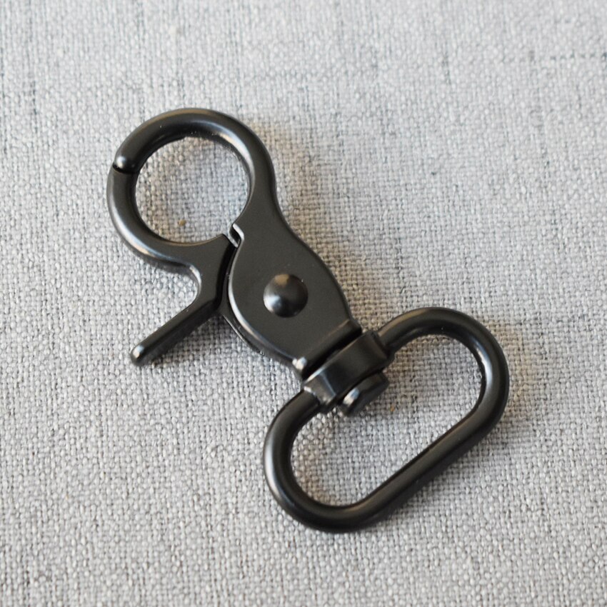 1 Pcs/Lot 25mm Black Metal Dog Clip Hook Durable And Strong Swivel Snap Hook Zinc Alloy Diy Accessories: Default Title